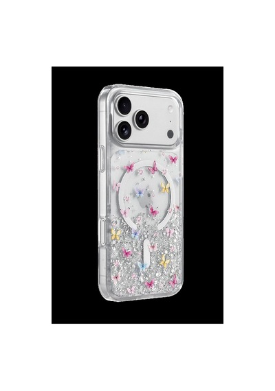 Onegif Apple iPhone  Uyumlu  17 Pro Max Misk Simli Magsafe Kapak - Desen 4