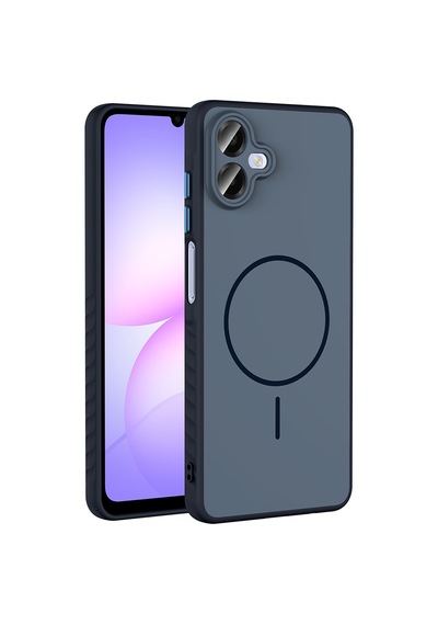 Galaxy Uyumlu A07 Kılıf Kamera Lens Korumalı Magsafe Destekli Silikon Pazarplus Lacivert