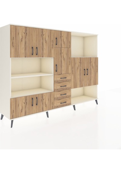 Hyperion Dolap 10 Raflı 4 Çekmeceli 8 Kapaklı 220x44x163 Aytaşı-ç Aytaşı-çam