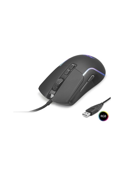Büro Ev Ofis Bilgisayarı İçin Siyah 1200-2400dpı Rgb Optik Gaming Oyuncu Mouse -