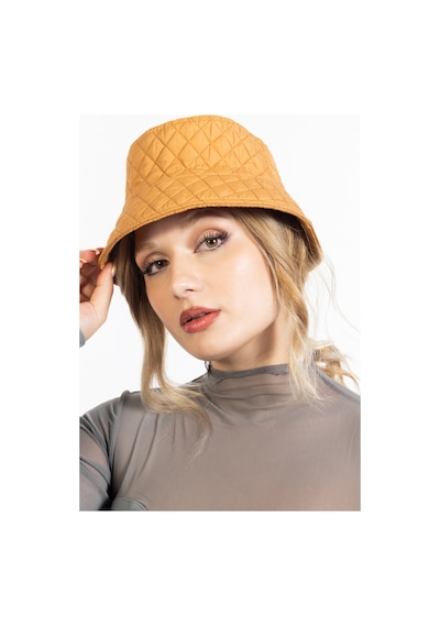 Ladycolor Kadın Kışlık Kapitone Bucket Balıkçı Şapka Sarı Hardal