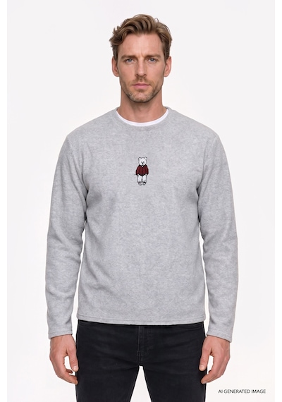Ac&Co / Altınyıldız Classics Erkek Grı Melanj Anti-pilling Tüylenme Yapmayan Standart Fit Bisiklet Yaka Nakışlı Sweatshirt Polar Gri Melanj Ac&Co / Altınyıldız Classics Erkek Grı Melanj Anti-pilling Tüylenme Yapmayan Standart Fit Bisiklet Yaka Nakışlı Sweatshirt Polar Gri Melanj