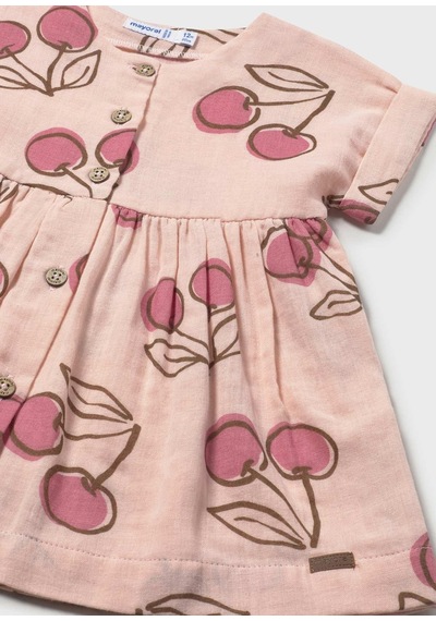Mayoral Kız Bebek Baskılı Penye Elbise Pembe Pembe
