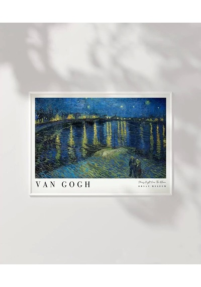Çerçevesiz Poster Vincent Van Gogh Ren Nehri Nde Yıldızlı Bir Gece