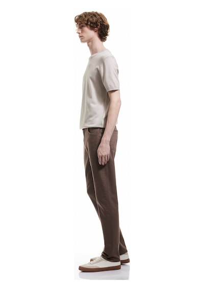 Koton Pamuklu Straight Fit Gabardin Pantolon Kahverengi 5sam40098hw Kahve Kahverengi