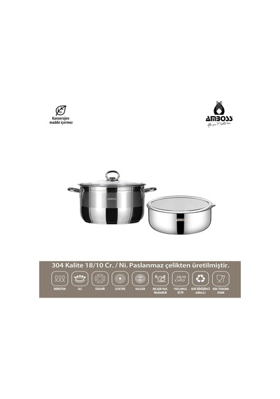 Tr 4 Parça Cook And Store Paslanmaz Çelik Tencere Saklama Kabı Pratik Set Diğer