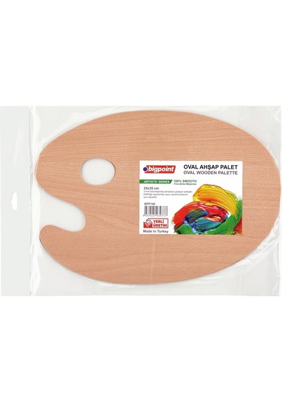 Bigpoint Ahşap Sanatsal Oval Palet 25x35cm