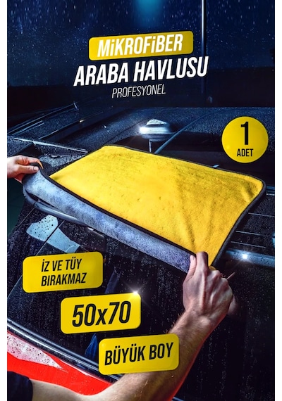 Premium Xl Boy Mikrofiber Kalın Büyük Boy Emici Çift Yüzlü Araç Kaporta Kurulama Cila Bezi Xl