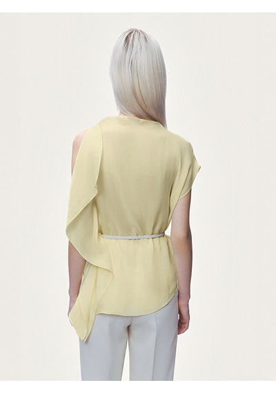 Nocturne Kemar Detaylı Asimetrik Bluz N26yn6228 Sarı