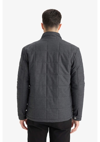 Defacto Slim Fit Dar Kesim Dik Yaka Astarlı Fermuarlı Cepli Kışlık Şişme Penye Mont E7888ax25auar167 Antrasit