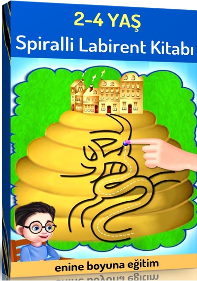 Okul Öncesi 2-4 Yaş Labirent Kitabı Spiralli Kitap