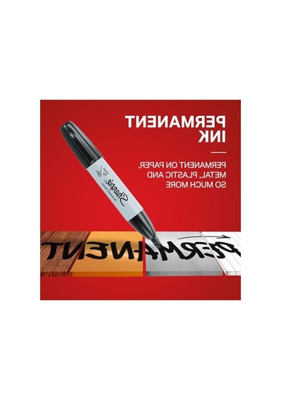 Kalıcı Marker - Kesik Uçlu, Siyah, 2'li Paket 103 Ivory