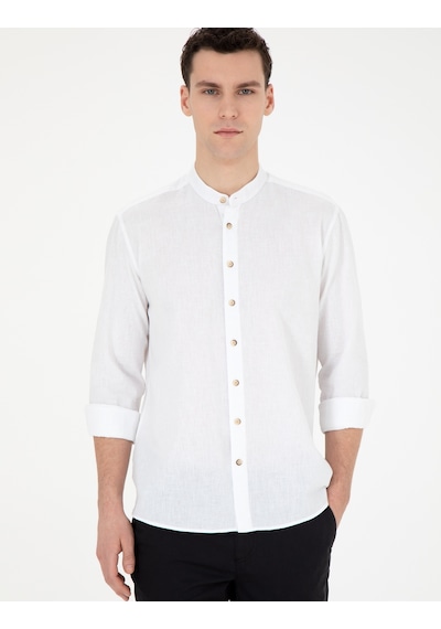 Pierre Cardin Erkek Beyaz Gömlek Desenli 50288526-vr013 Beyaz
