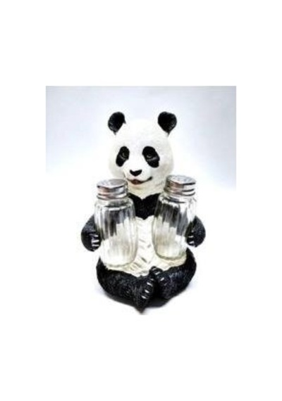 Sevimli Panda Tasarım Dekoratif Büyük Tuzluk Biblo