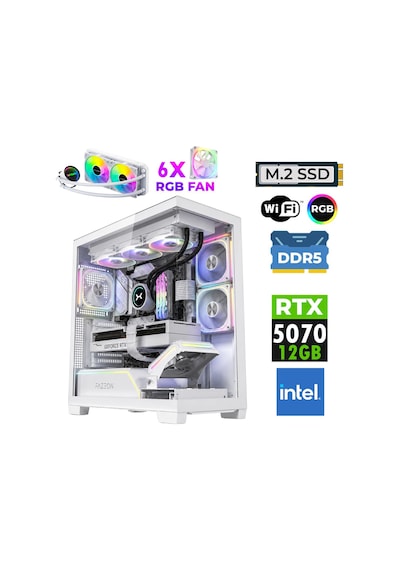 Xaser JETT X280 i7-14700F 32 GB 1 TB M.2 NVMe SSD 12 GB RTX5070 Free Dos Masaüstü Oyuncu Bilgisayarı