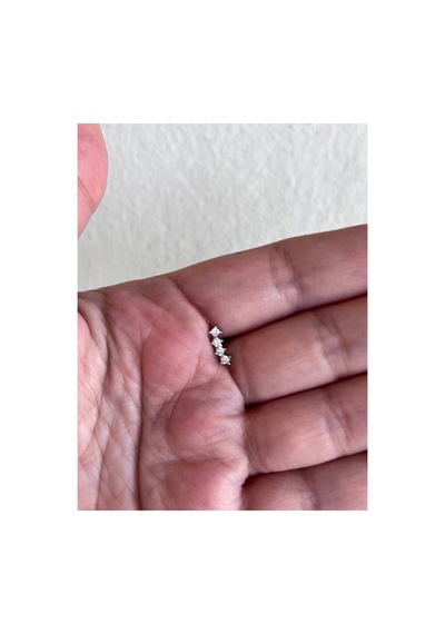 Taşlı Piercing Gümüş