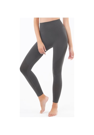 Cottonhill Füme Yüksek Bel Toparlayıcı Seamless Kadın Spor Tayt Füme