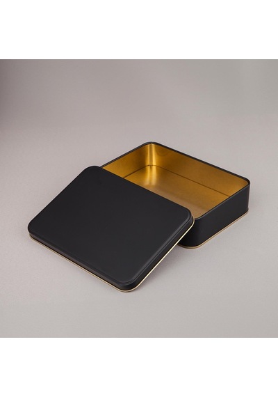Mat Siyah Metal Kutu 19x13,5x4,5 Cm