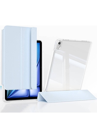 Apple Uyumlu iPad Air 11inç M2 Kılıf Kalem Bölmeli Akrilik Şeffaf Ayrılabilir Case A2902 A2903 A2904