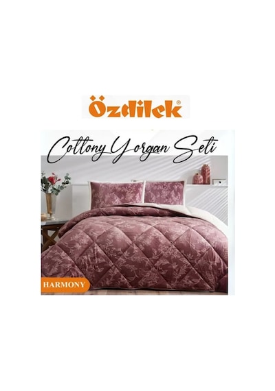 Özdilek Cottony Yorgan Seti Çift Kişilik 220x240 -harmony Mürdüm