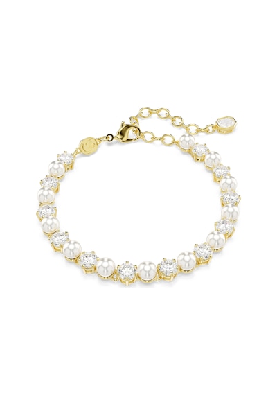 5742026 Swarovski Bilezik Matrıx:tb Pearl Whıte/gos Metalik