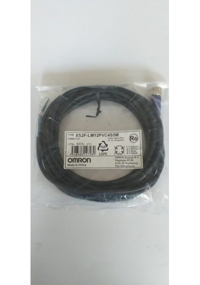 Omron M12 Düz 5M Sensör Kablosu Xs2F-Lm12Pvc4S5M