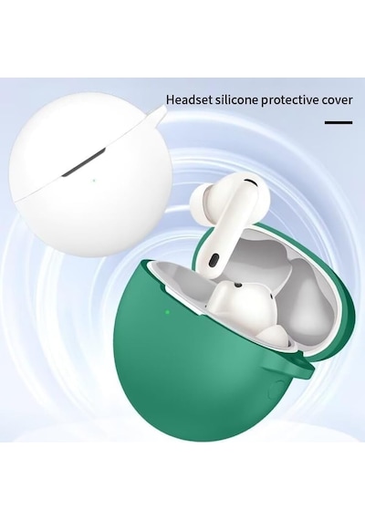 Huawei Freebuds 7i İle Uyumlu Yüksek Kalite Çizilmeye Dayanıklı Koruyucu Yumuşak Silikon Kulaklık Kılıfı Kancalı Fb-7i Siyah