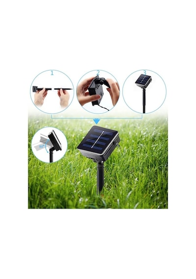 Solar Güneş Enerjili Çiçek Papatya Led 8 Mod Beyaz Dekorasyon Bahçe Teras Aydınlatması