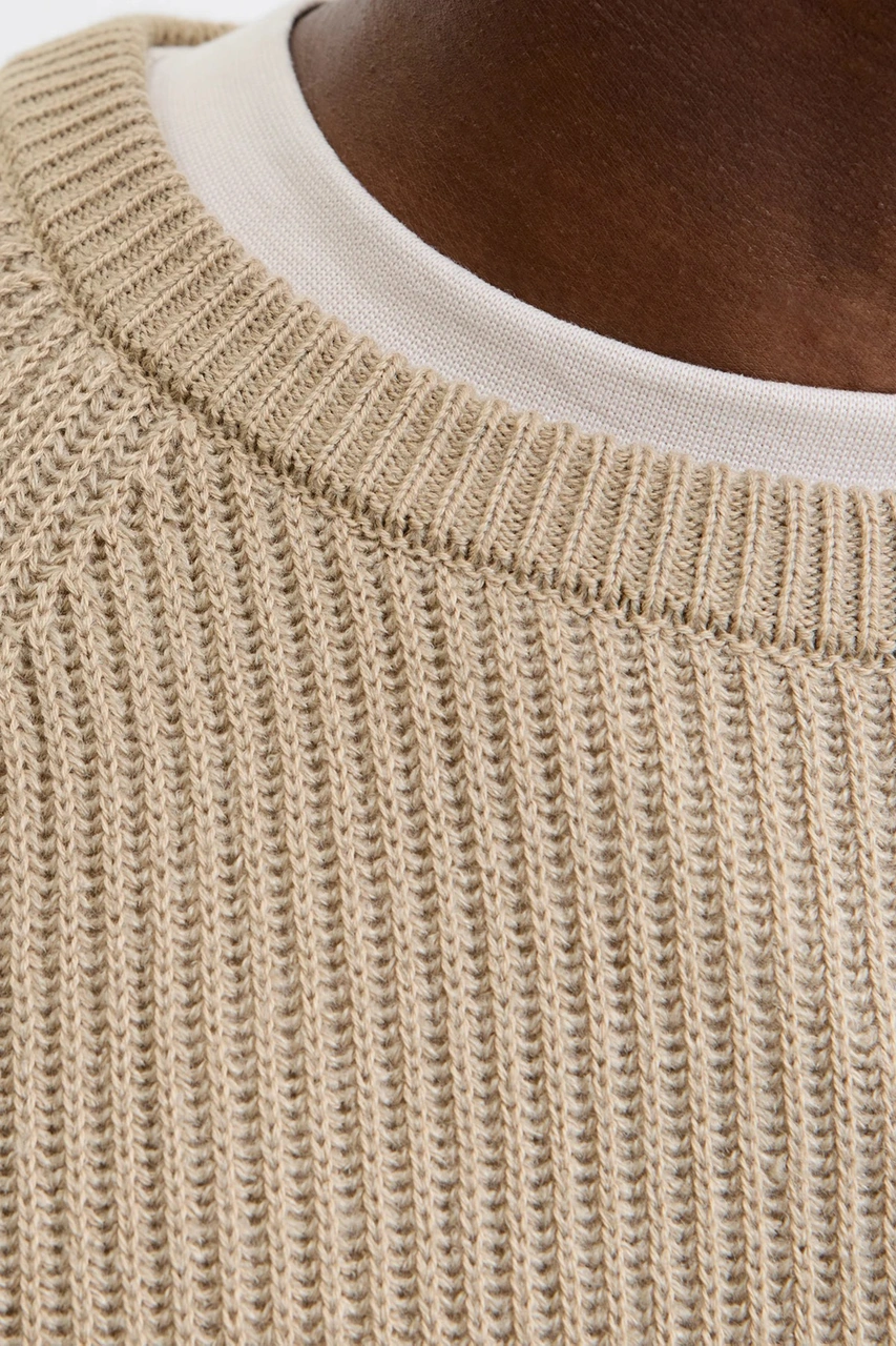 Jack & Jones Erkek Kazak 12278916 Koyu Bej Koyu Bej