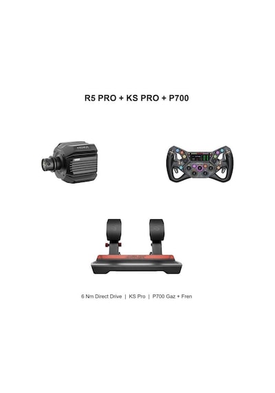 Moza R5 Pro 6 Nm + Ks Pro + Simagic P700 Bundle Direksiyon Seti