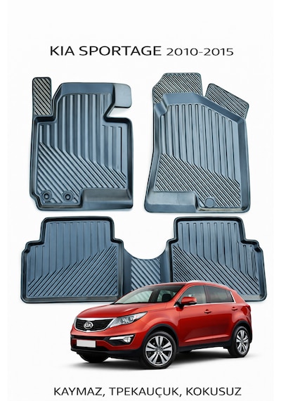 Kia Sportage 2010-2015 İle Uyumlu 3d Oto Paspas Premium