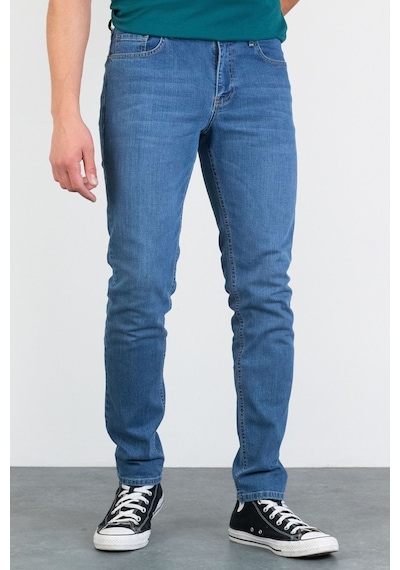 HLT Jeans Erkek Açık Mavi Taşlamalı Slim Fit Likralı Jean Kot Pantolon Brenden