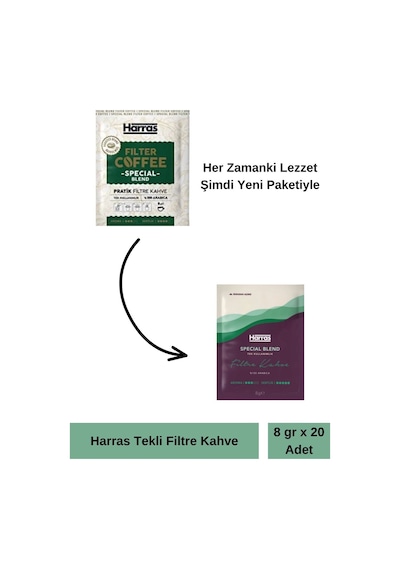Filtre Kahve Tek Kullanımlık 8gr 20 Li Paket