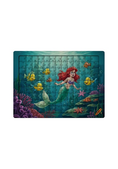 Ghostbastır Design Prenses Ariel 99 Parça Ayaklı Puzzle Dekoratif Çocuk Yapbozu 0128