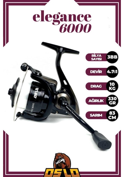 Oslo Elegance 6000 Oslo Anaconda 360cm 100-300gr Göl Ve Deniz Olta Seti Standart