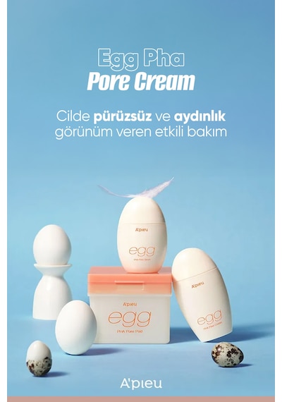 Cilde Aydınlık Ve Pürüzsüz Görünüm Kazandıran Gözenek Karşıtı Krem A'pıeu Egg Pha Pore Cream 11598371