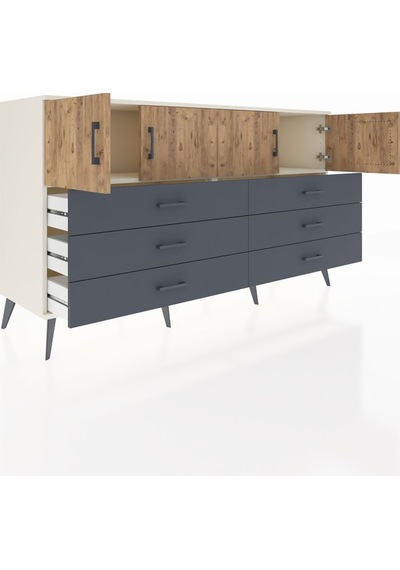 Hyperion Konsol 2 Raflı 6 Çekmeceli 4 Kapaklı 176x44x99 Aytaşı-çam/antrasit Aytası/atlas Çam - Aytası Hyperion Konsol 2 Raflı 6 Çekmeceli 4 Kapaklı 176x44x99 Aytaşı-çam/antrasit Aytası/atlas Çam - Aytası