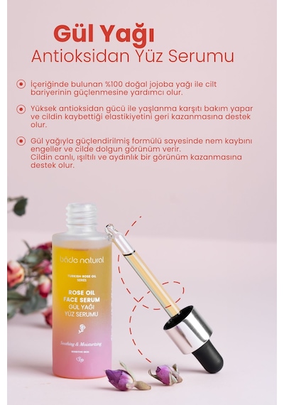 Bade Natural Gül Yağı Ve Yüz Serumu 30 ML