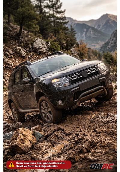 Dacia Duster 2010-2017 Uyumlu Araca Özel Pars Ön Koruma 60mm Siyah