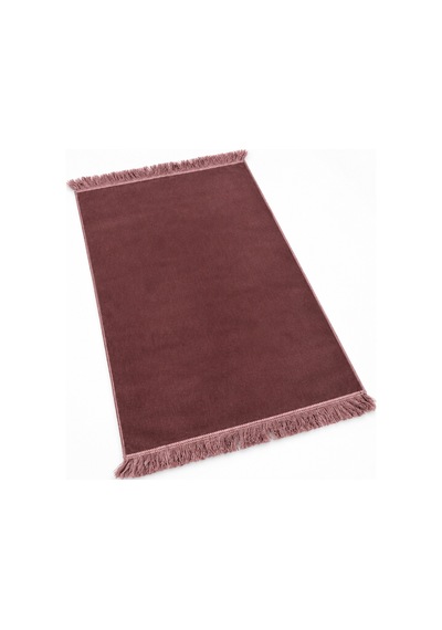 Düz Velur Kadife Seccade 70x110 Cm Gül Kurusu