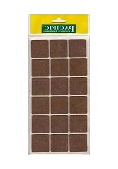 Yapışkanlı Zemin Koruyucu, Ses Kesici Keçe, 35x35 Mm Abanoz