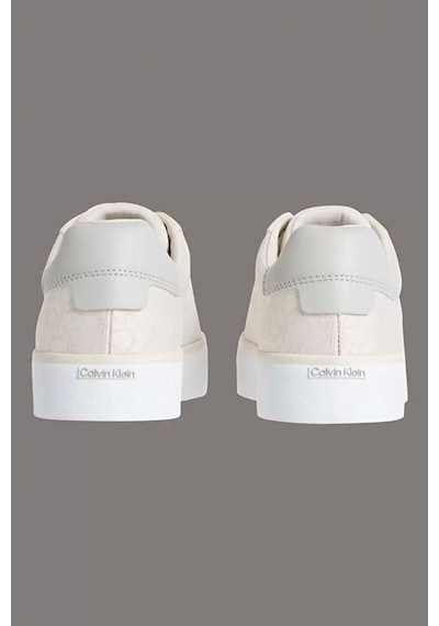 Calvin Klein Kadın Bej Ck Logolu Snekaer Beyaz Calvin Klein Kadın Bej Ck Logolu Snekaer Beyaz