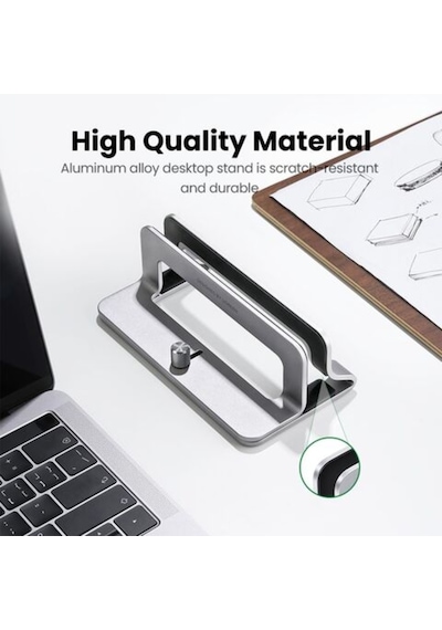 Ugreen 20471 Alüminyum Notebook Apple Uyumlu MacBook Dikey Masaüstü Standı