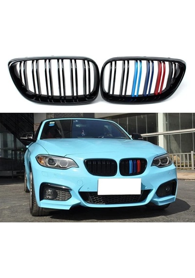 Bmw 2 Serisi F22 M Şeritli Ön Panjur Böbrek 2014-2018 Arası Uyuml