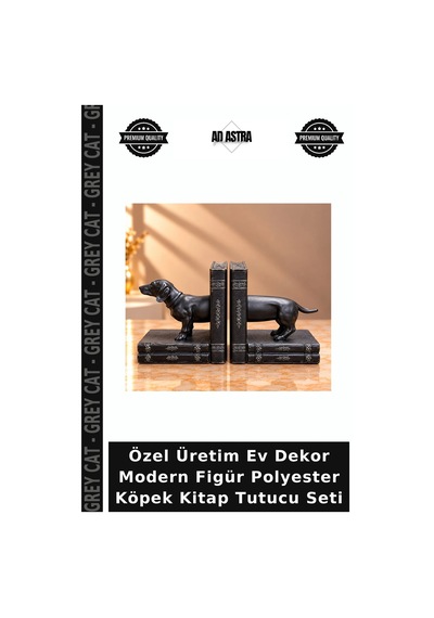 Özel Üretim Ev Dekor Modern Figür Polyester Köpek Kitap Tutucu Seti