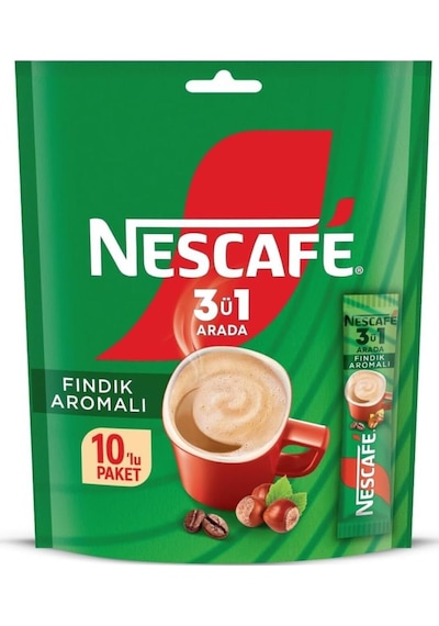 3ü1 Arada Fındık Aromalı Granül Kahve 10'lu Paket Diğer