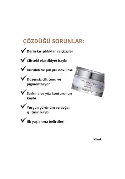 Medipeel Peptide 9 Volume Tox Cream Pro 50 Ml Peptit Ve Ektoin İçeren Yenileyici Krem M0074