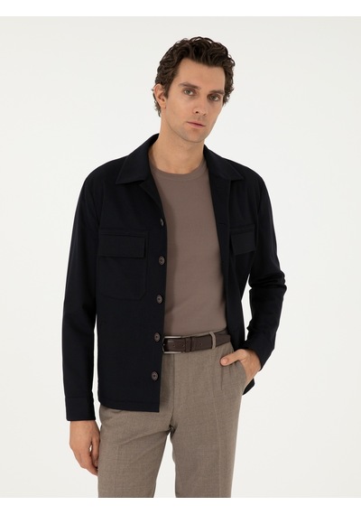 Cacharel Koyu Lacivert Regular Fit Ceket
