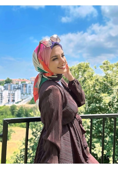 Moda Kaşmir Palet Desen Bambu Eşarp Siyah