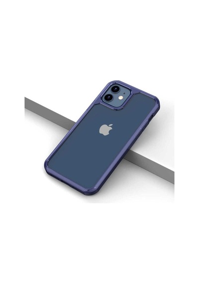 Apple Uyumlu iPhone 12 Kılıf Zore Roll Kapak Mavi